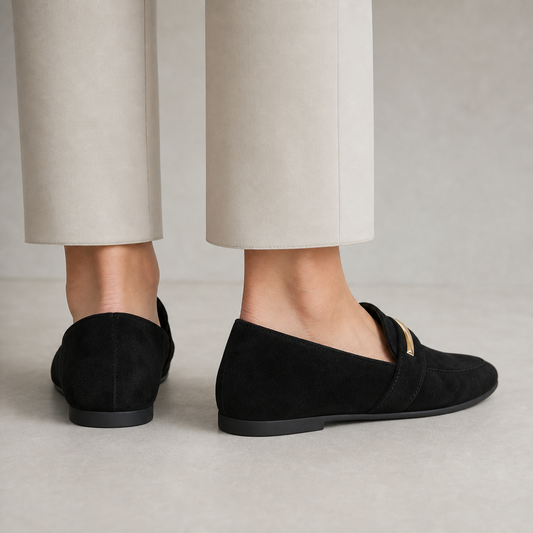 Black Ballet Flats for Women Pointed Toe Slip On Shoes for Office Everyday Outfits