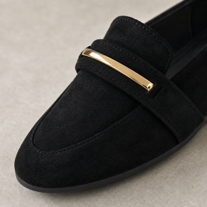 Black Ballet Flats for Women Pointed Toe Slip On Shoes for Office Everyday Outfits