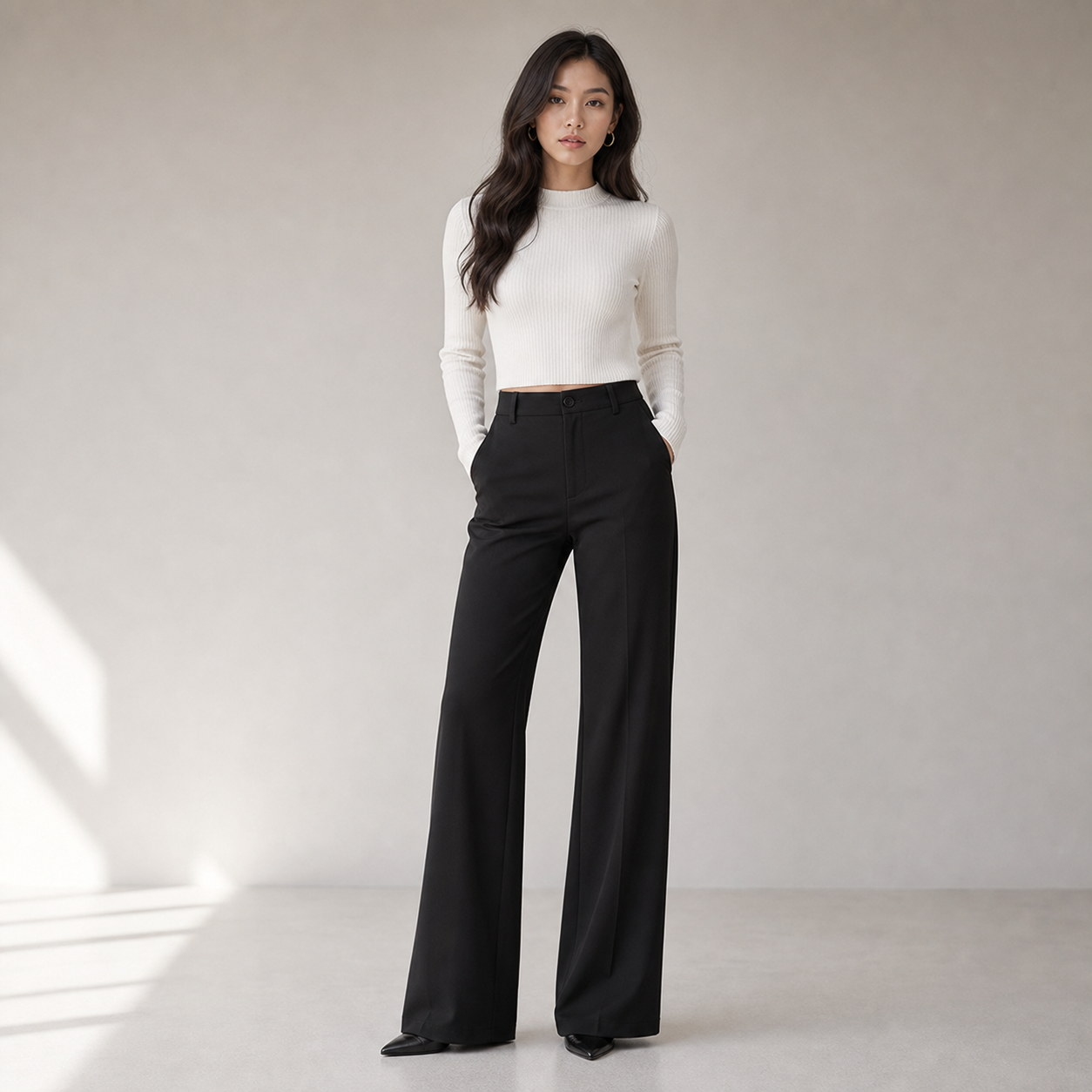 Wide Leg Trousers for Women High Waist Dress Pants for Office Work Travel