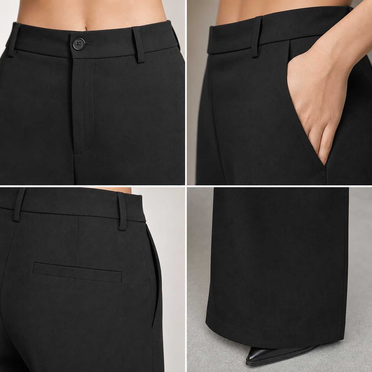 Wide Leg Trousers for Women High Waist Dress Pants for Office Work Travel