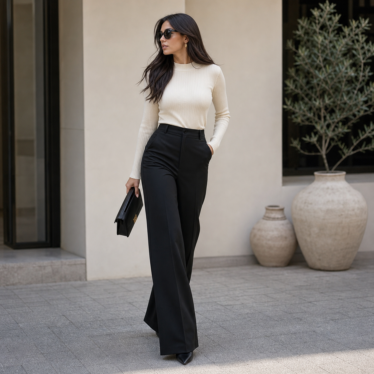 Wide Leg Trousers for Women High Waist Dress Pants for Office Work Travel