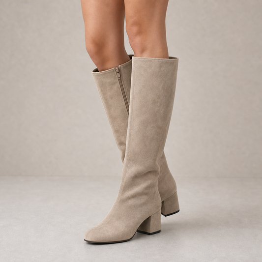Knee High Boots for Women Wide Fit Chunky Heel Tall Boots for Autumn Winter Outfits