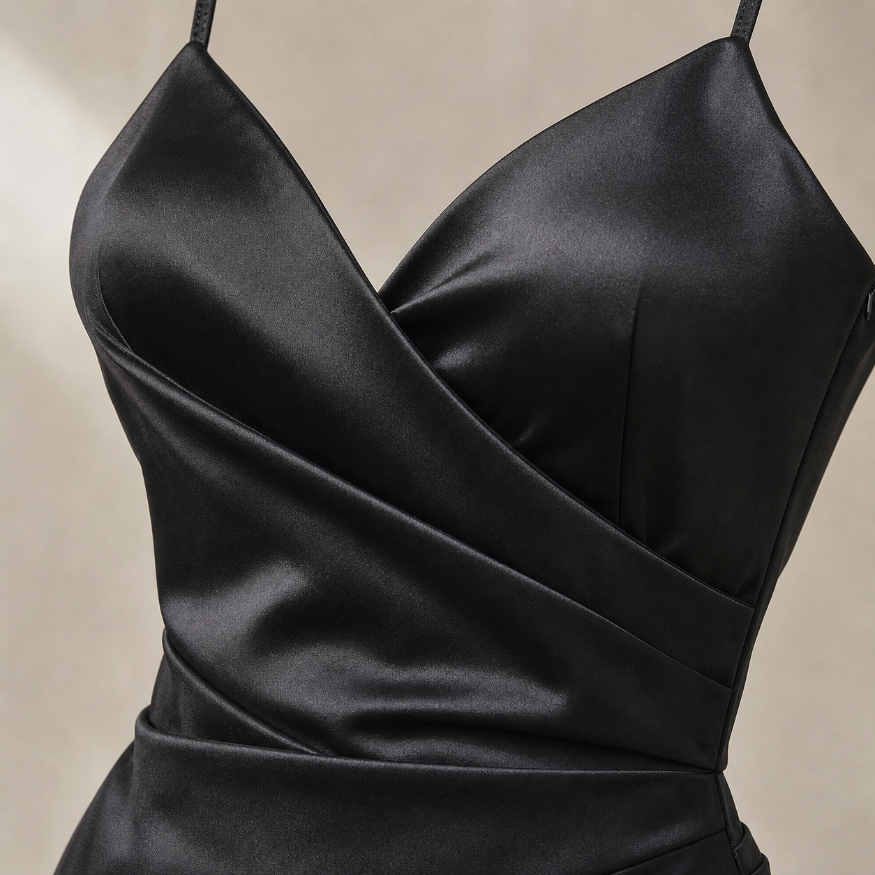 Satin Dress for Women Spaghetti Strap Ruched Open Back Party Wedding Guest Dress