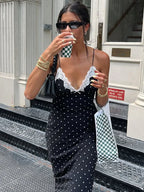 Lace V-Neck Maxi Dress by Maisonvirelle