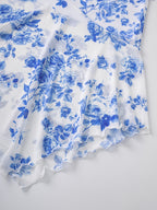 Blue Print A-Line Skirt by Maisonvirelle