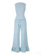 Linen Waistcoat Trouser Set by Maisonvirelle