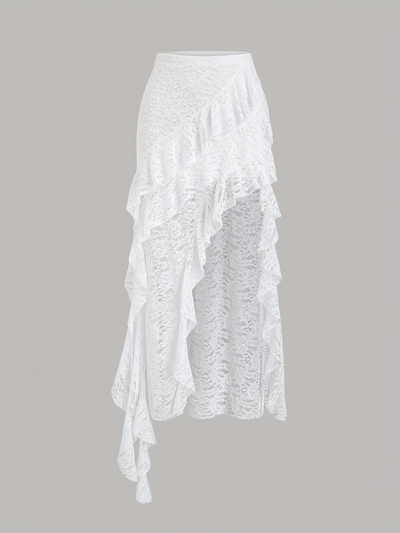 Ruffle Lace Mini Skirt by Maisonvirelle