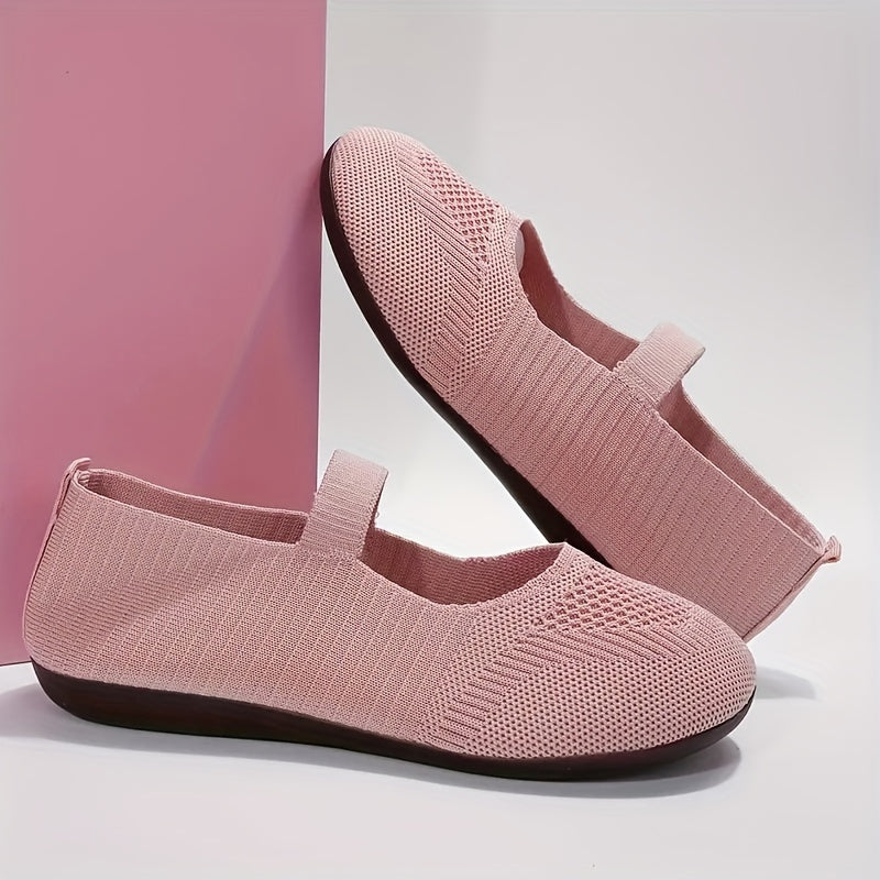 Single-Strap Knit Flats by Maisonvirelle