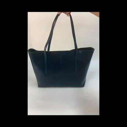 Leather Tote Bag for Women Large Compartment Shoulder Bag for Office Travel Everyday