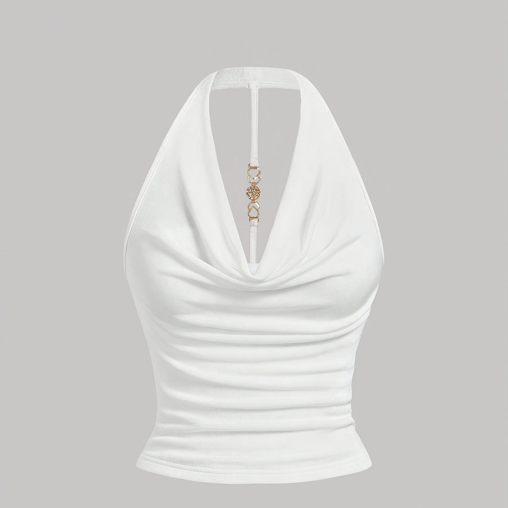 Halter Neck Vest Top by Maisonvirelle