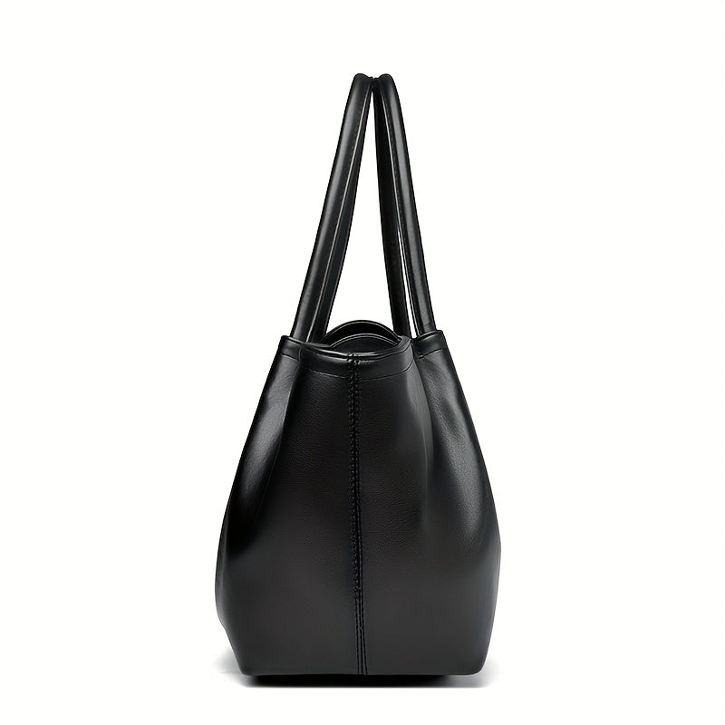 Tote Bag for Women PU Shoulder Handbag Large Capacity for Work Evening Shopping