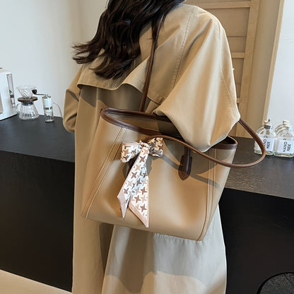 Shoulder Bag for Women Large Capacity Scarf Handle Handbag for Work Dinner Travel