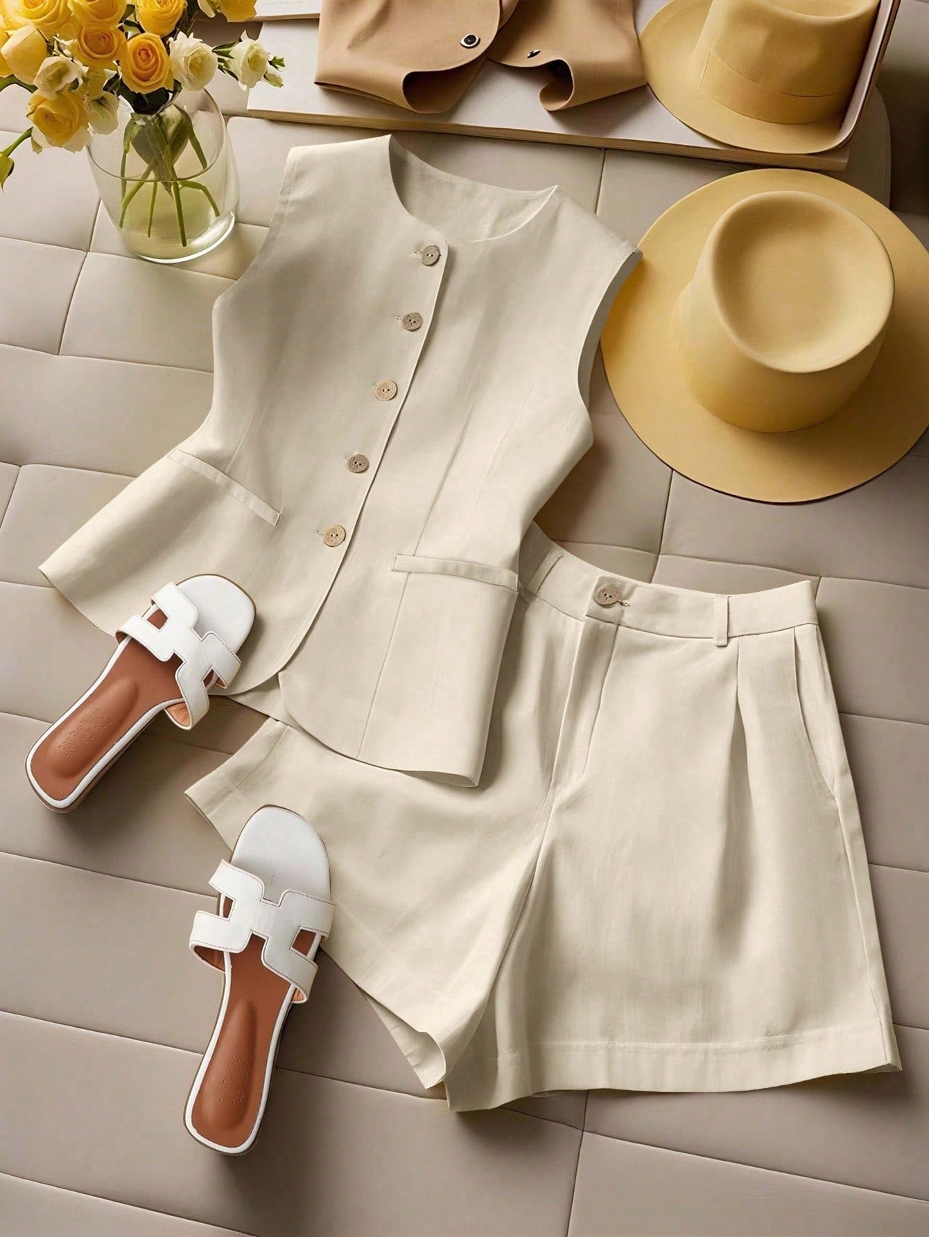 Vest & Shorts Set by Maisonvirelle