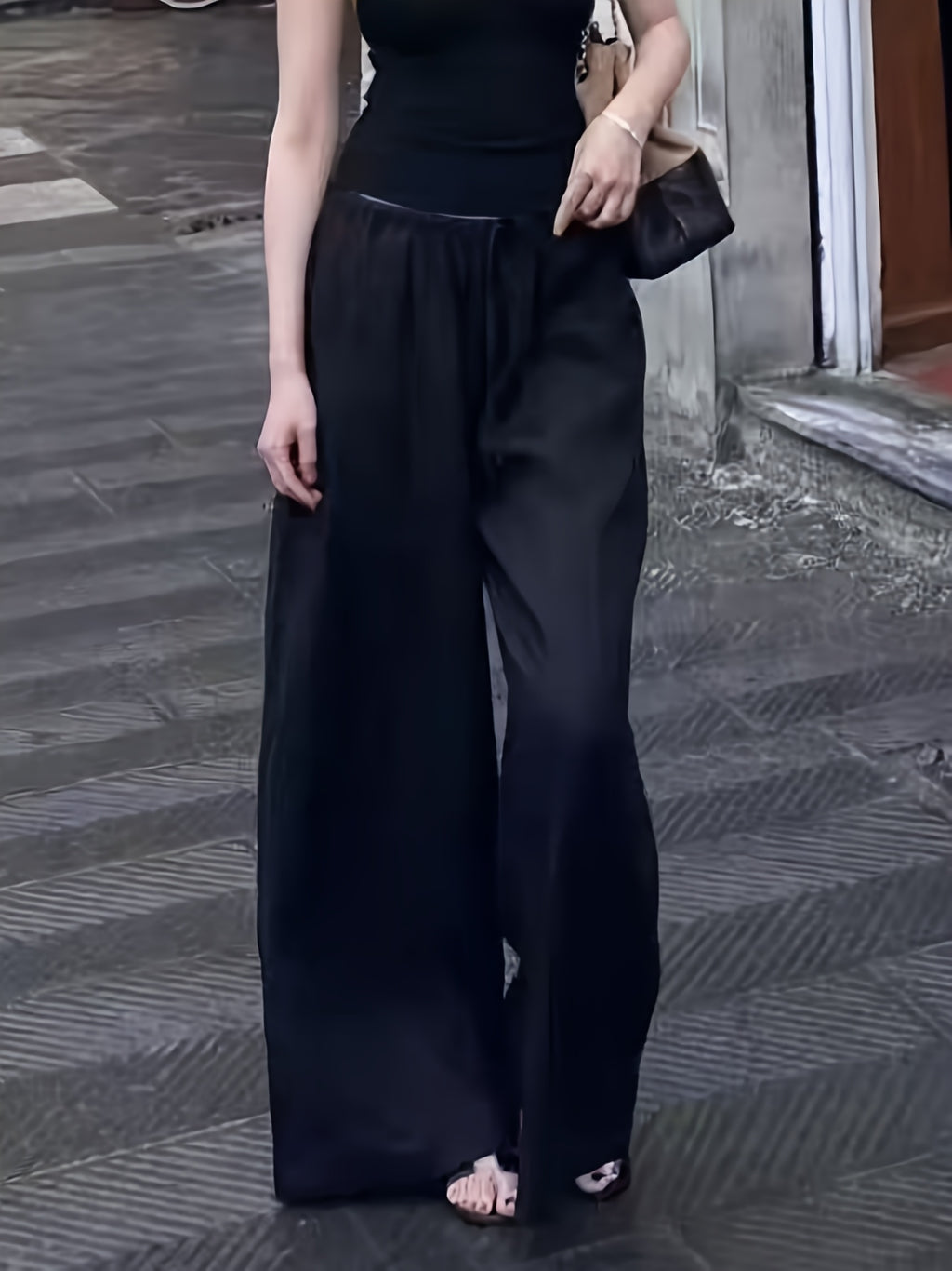 Elastic Waist Linen Trousers by Maisonvirelle