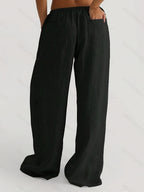 Elastic Waist Linen Trousers by Maisonvirelle