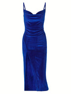 Ruffle Split Party Dress by Maisonvirelle