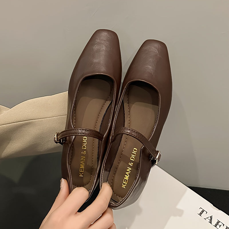 Chunky Mary Jane Flats by Maisonvirelle