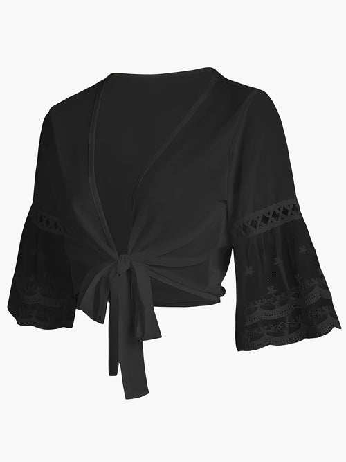 Crochet Tie-Front Shrug by Maisonvirelle