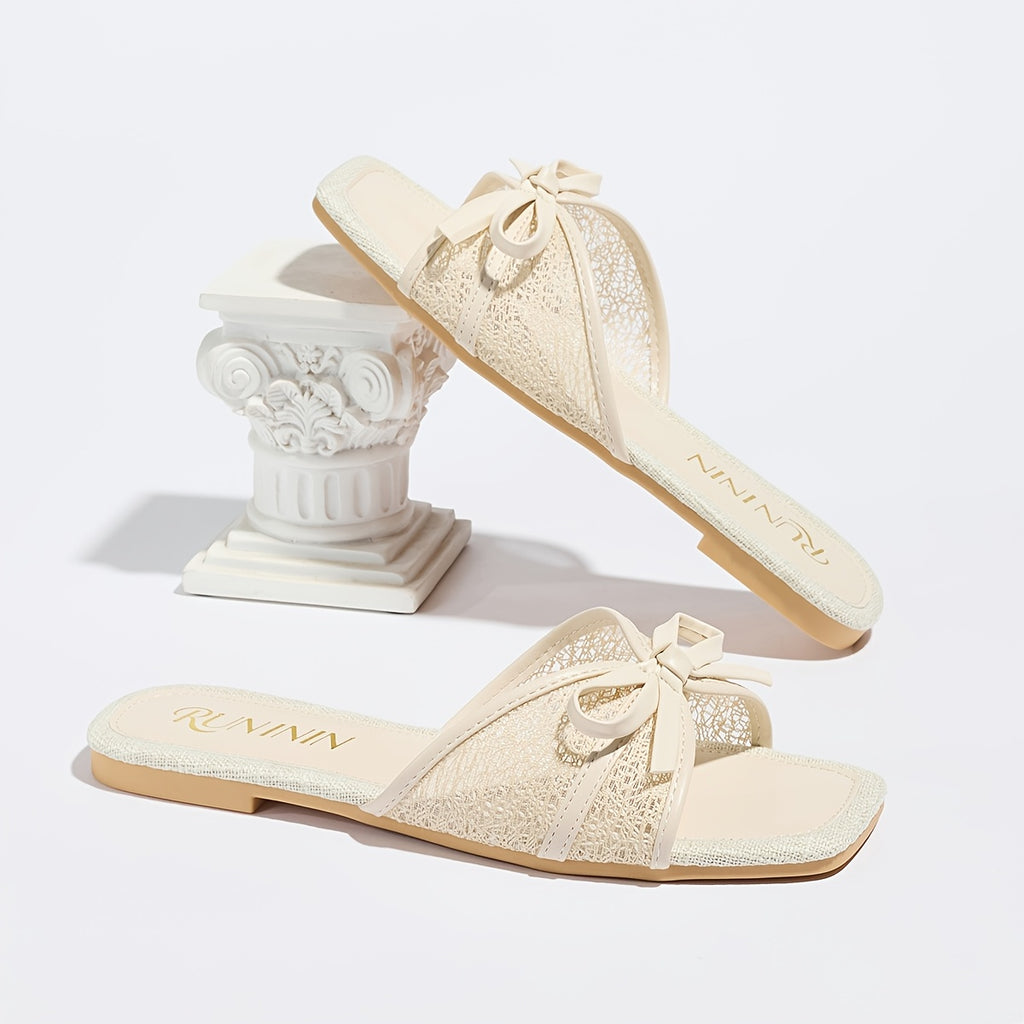 Mesh Bow Sandals by Maisonvirelle