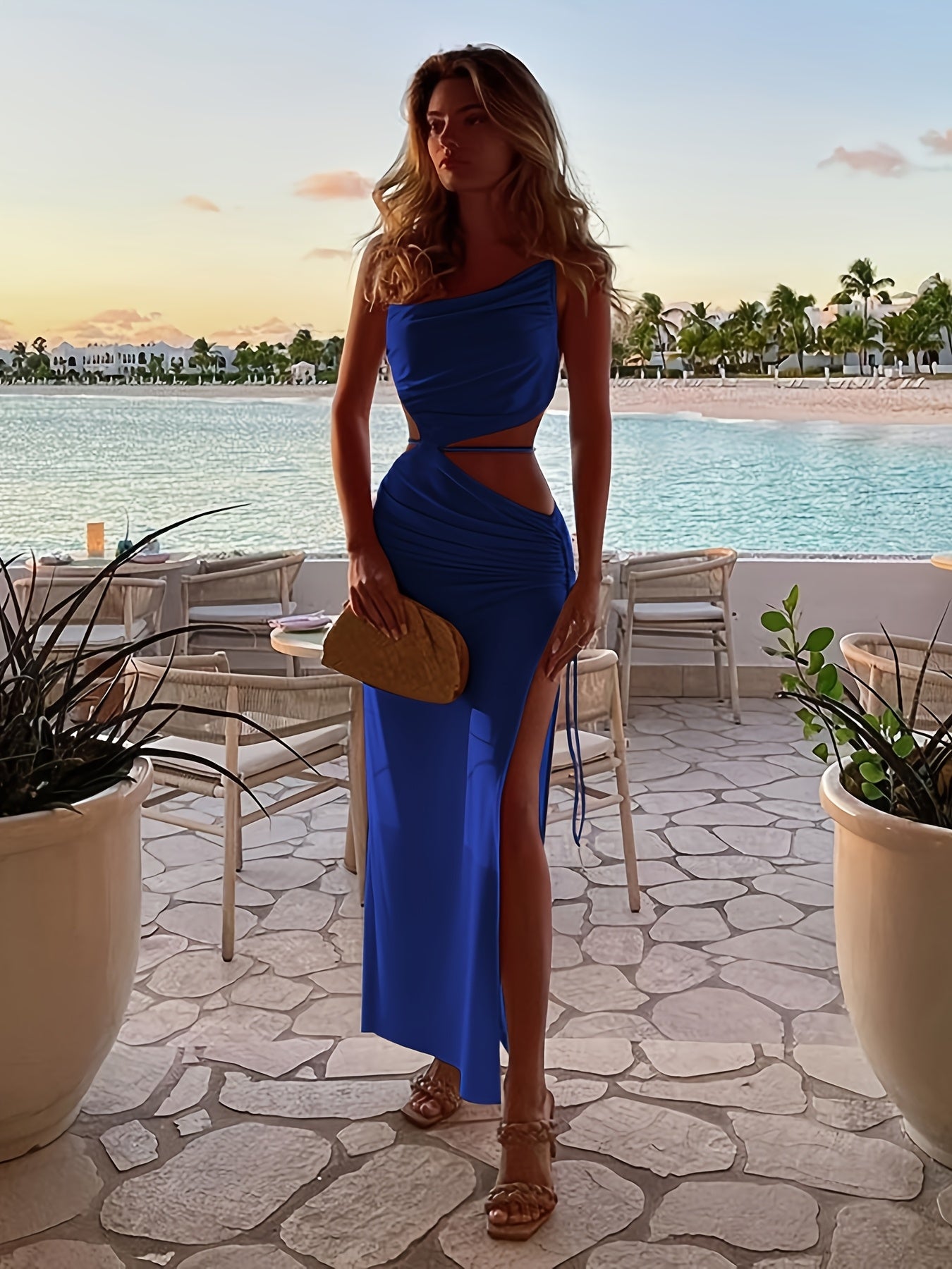 Cut-Out Cami Maxi Dress by Maisonvirelle