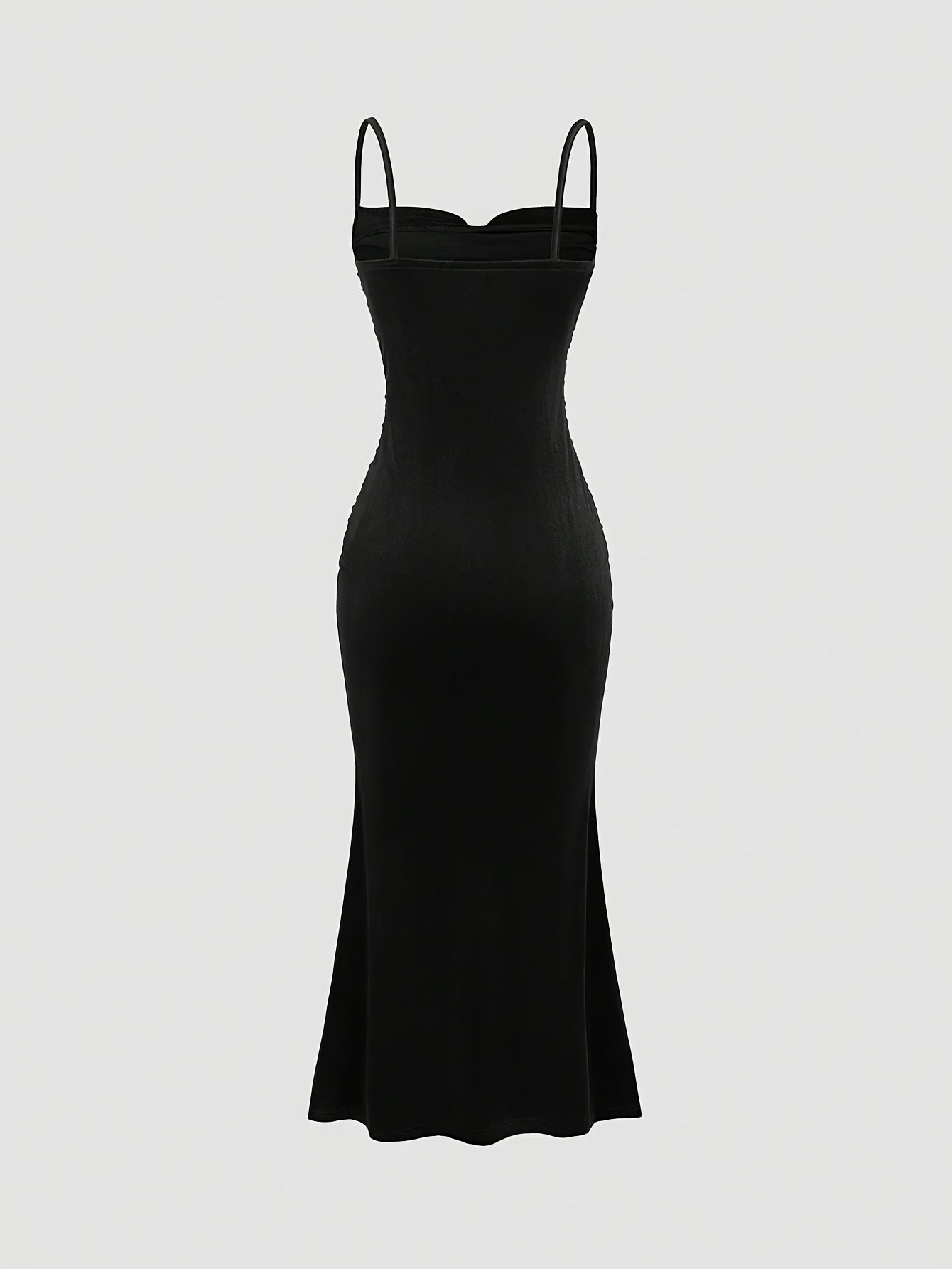 Party Dress for Women Ruched Spaghetti Strap Burgundy Midi Dress for Birthday Dinner Events