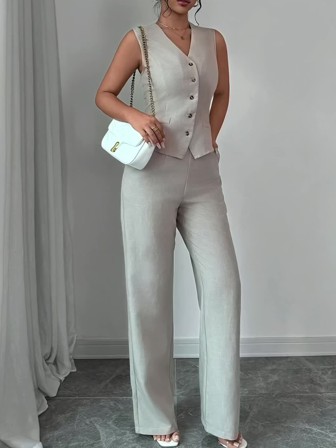 Tailored Wide-Leg Set by Maisonvirelle