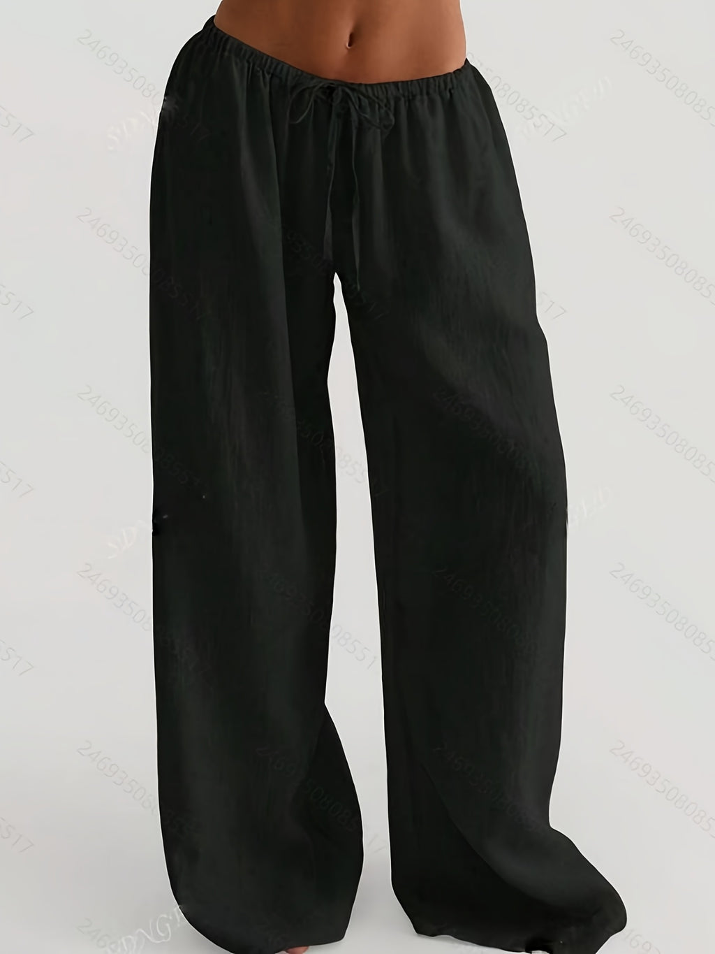 Elastic Waist Linen Trousers by Maisonvirelle