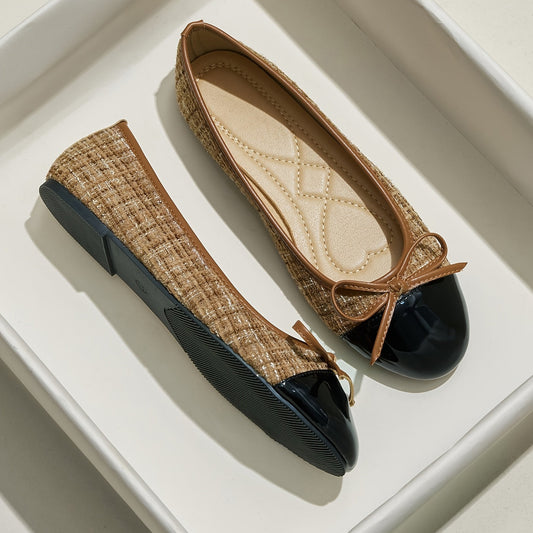 Ballet Flats for Women Bow Detail Flat Shoes for Work Travel Everyday