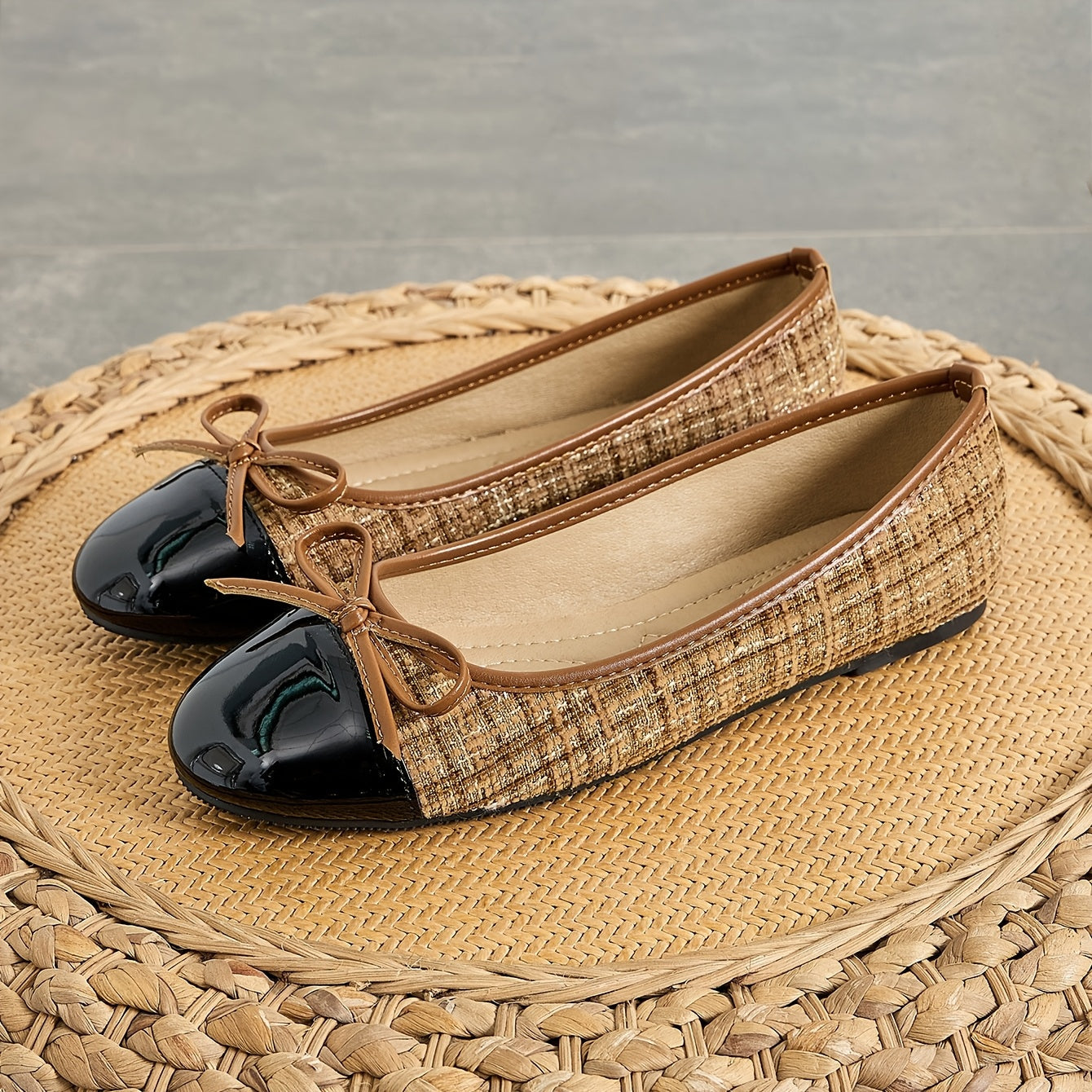 Ballet Flats for Women Bow Detail Flat Shoes for Work Travel Everyday – alternate view 4