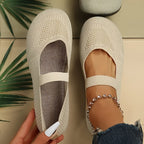 Single-Strap Knit Flats by Maisonvirelle