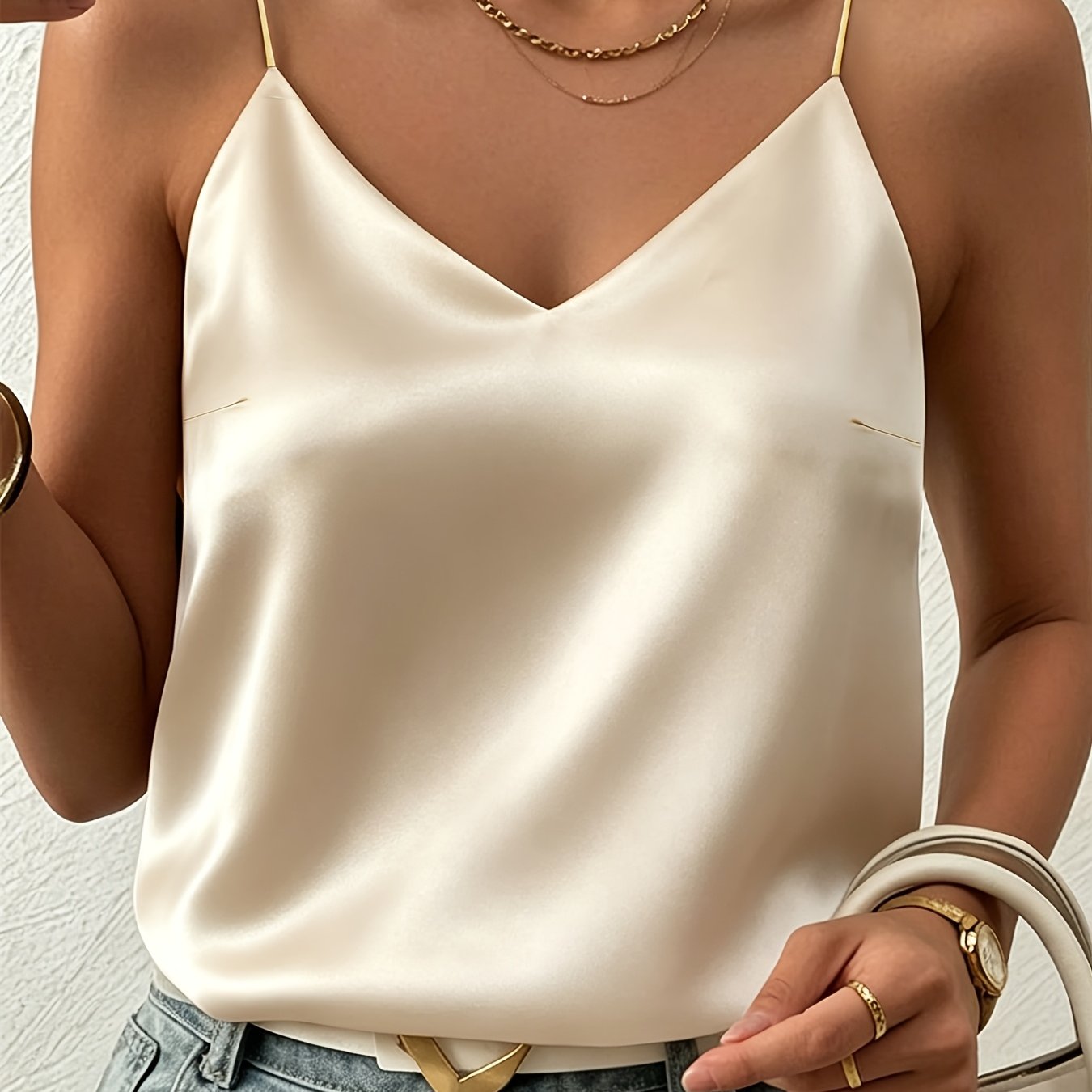 Satin Spaghetti Cami by Maisonvirelle
