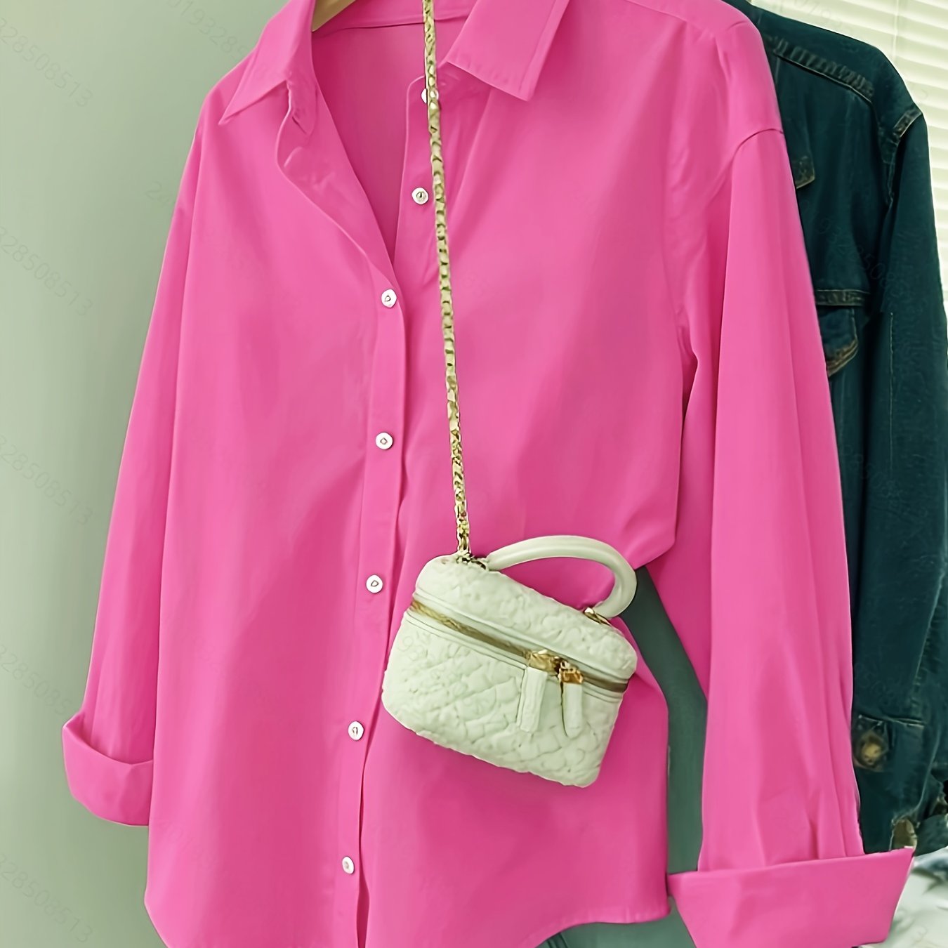 White Shirt for Women Long Sleeve French Style Button Shirt for Office Work Capsule Outfits