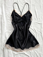 Lace Trim Night Dress by Maisonvirelle