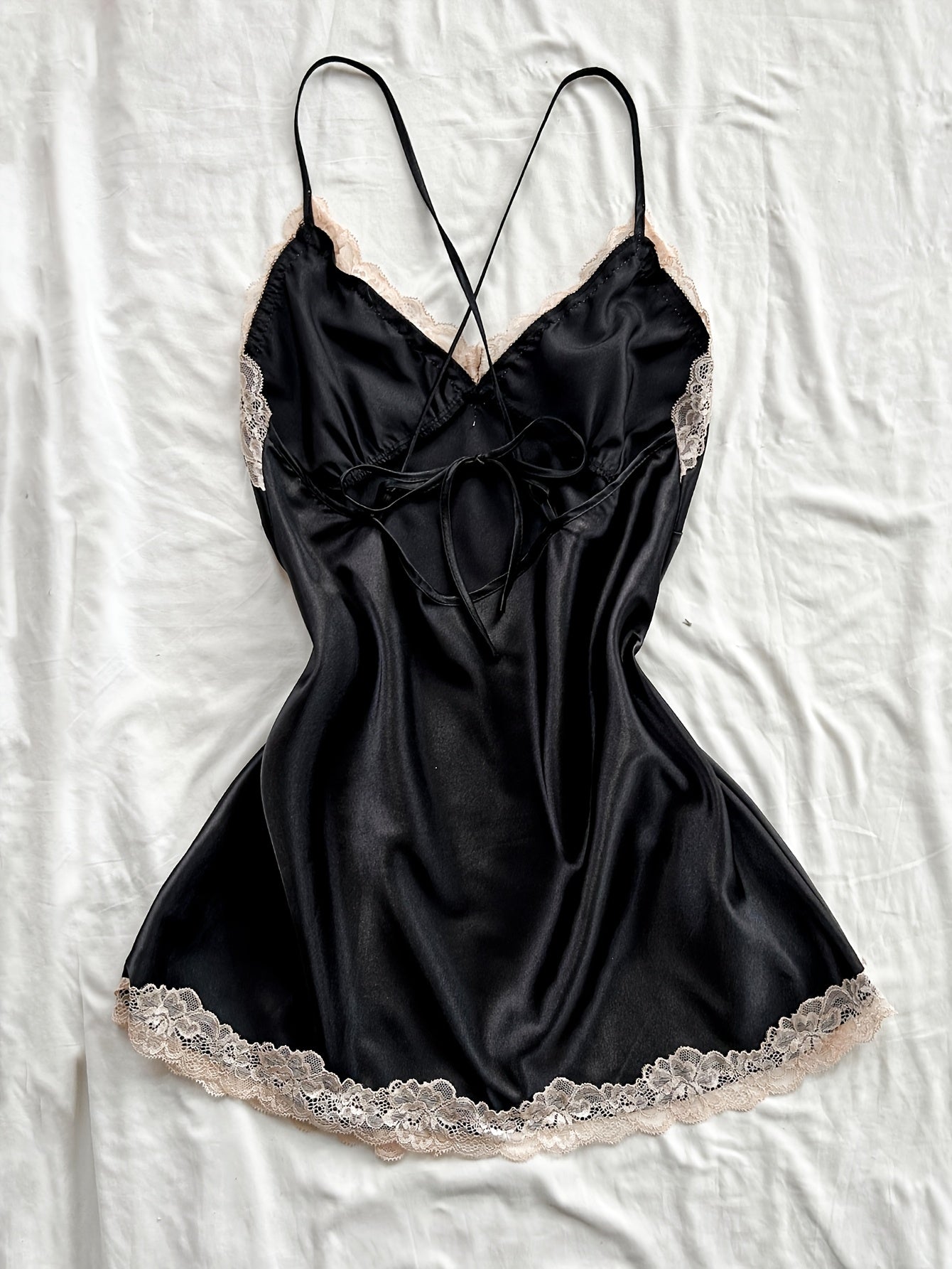Lace Trim Night Dress by Maisonvirelle