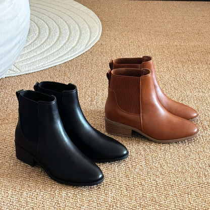 Chelsea Boots for Women Low Heel Slip On Ankle Boots for Work Travel Everyday