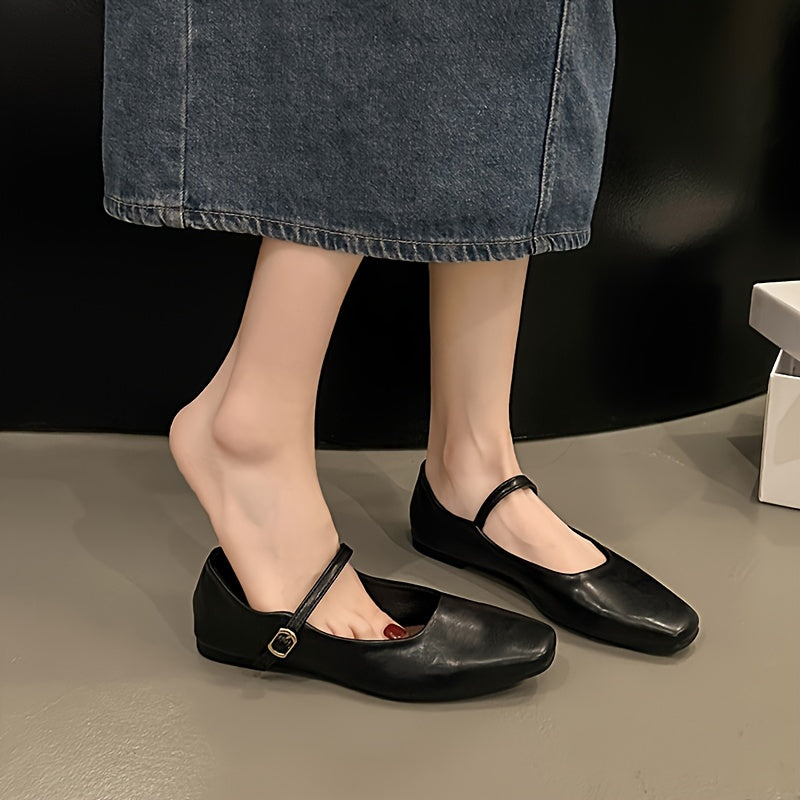 Chunky Mary Jane Flats by Maisonvirelle