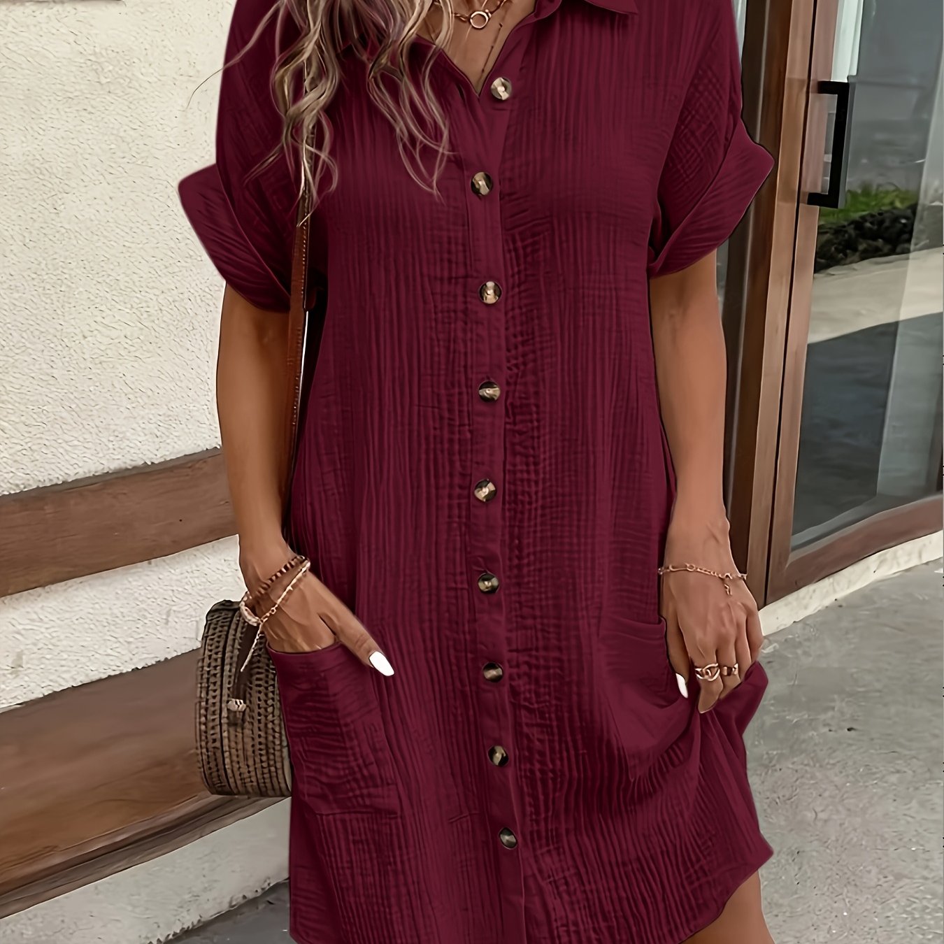 Button Shirt Dress by Maisonvirelle