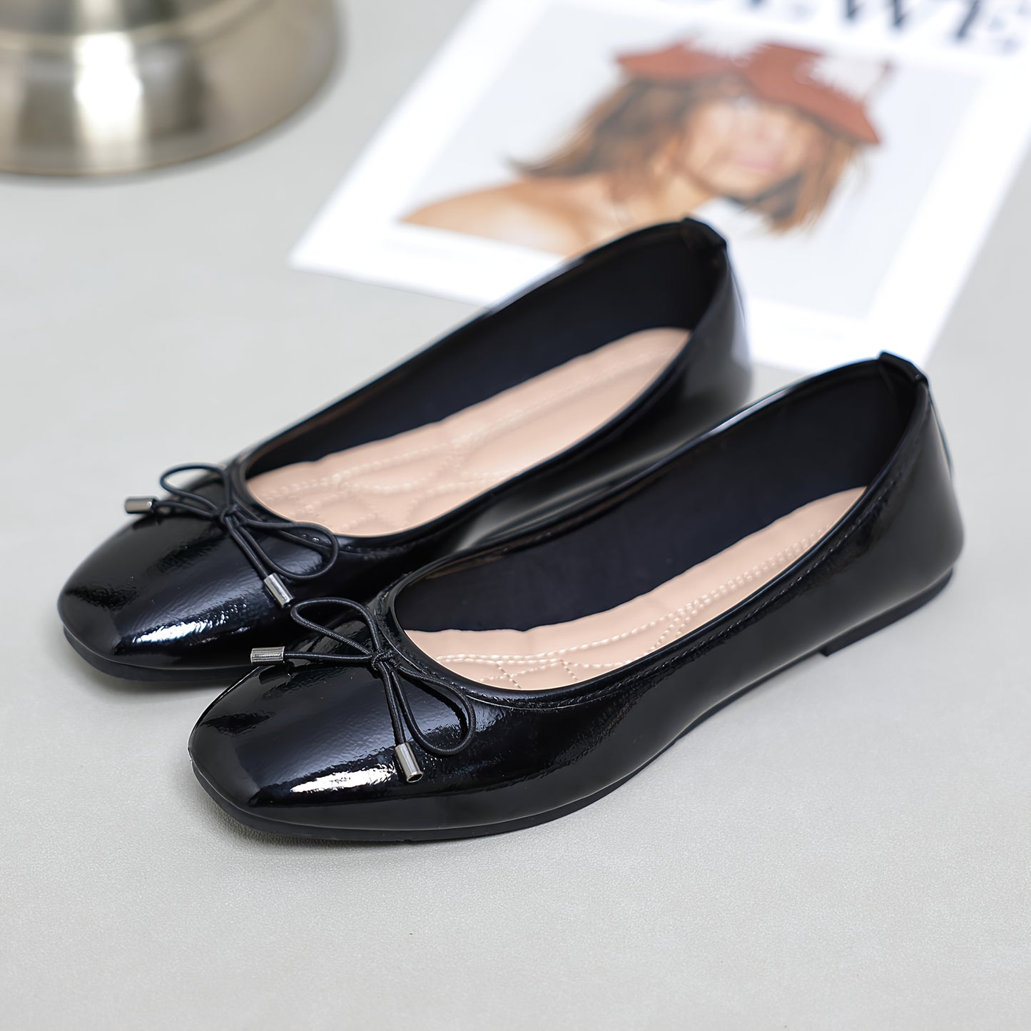 Elegant Ballet Flats for Women Square Toe for Office Daily Smart Casual