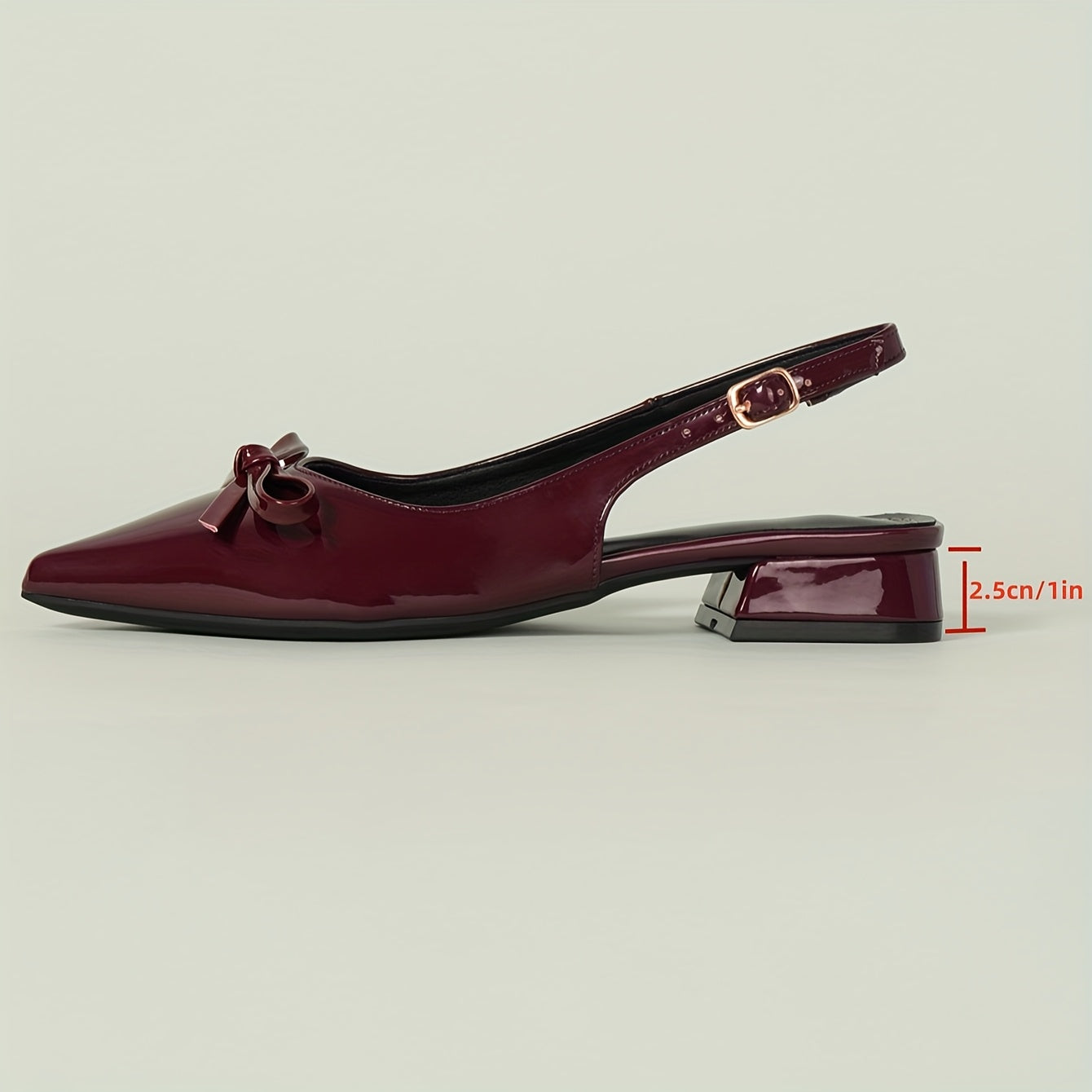 High Heel Sandals / Mid-Heel Red Closed-Toe Sandals / Fairy Shoes / New Style Bow Pointed-Toe Flat Shoes / Women Shoes