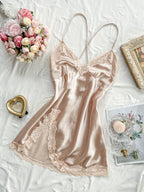 Lace Trim Night Dress by Maisonvirelle