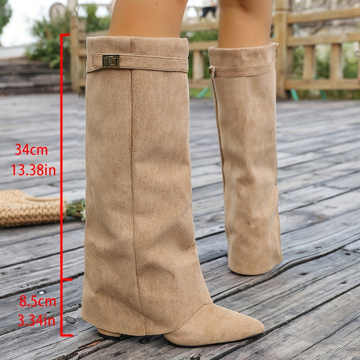 Knee High Boots for Women Pointed Toe Flat Heel Tall Boots for Autumn Winter Outfits