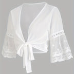 Crochet Tie-Front Shrug by Maisonvirelle