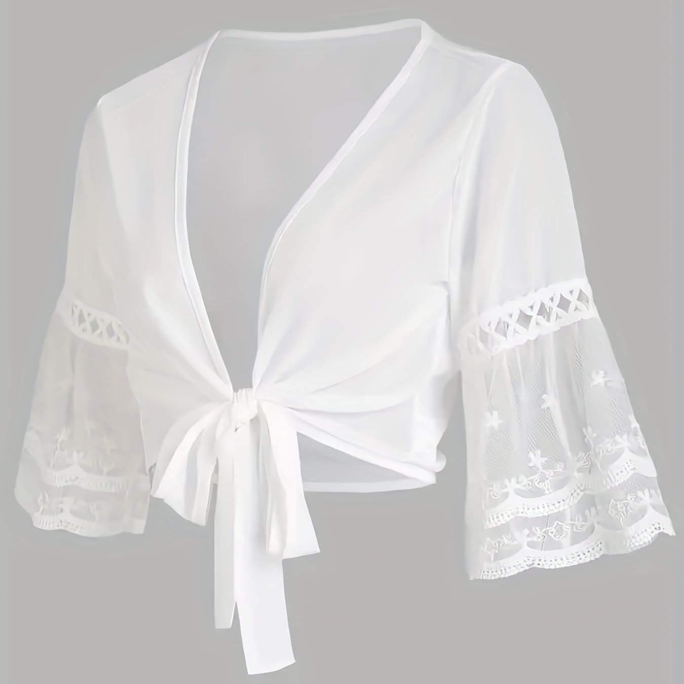 Crochet Tie-Front Shrug by Maisonvirelle