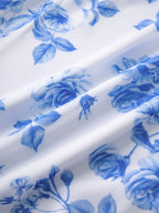 Blue Print A-Line Skirt by Maisonvirelle