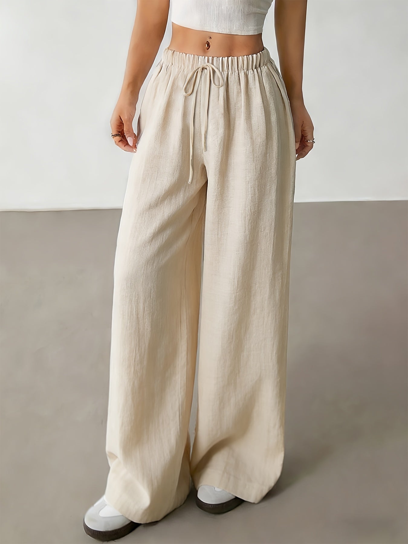 Linen Drawstring Trousers by Maisonvirelle
