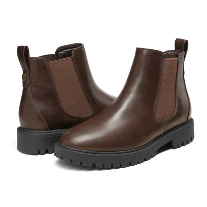 Chelsea Boots for Women Low Heel Stretch Ankle Boots for Autumn Winter Everyday