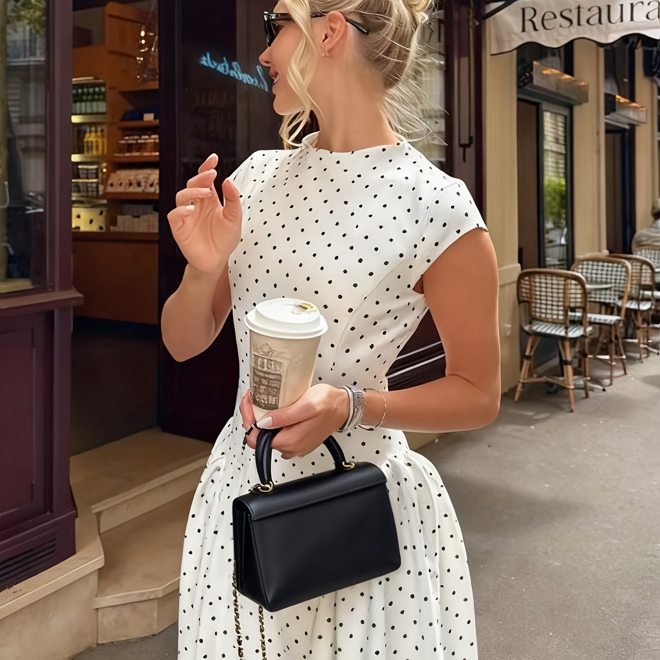 Polka Dot Waist Dress