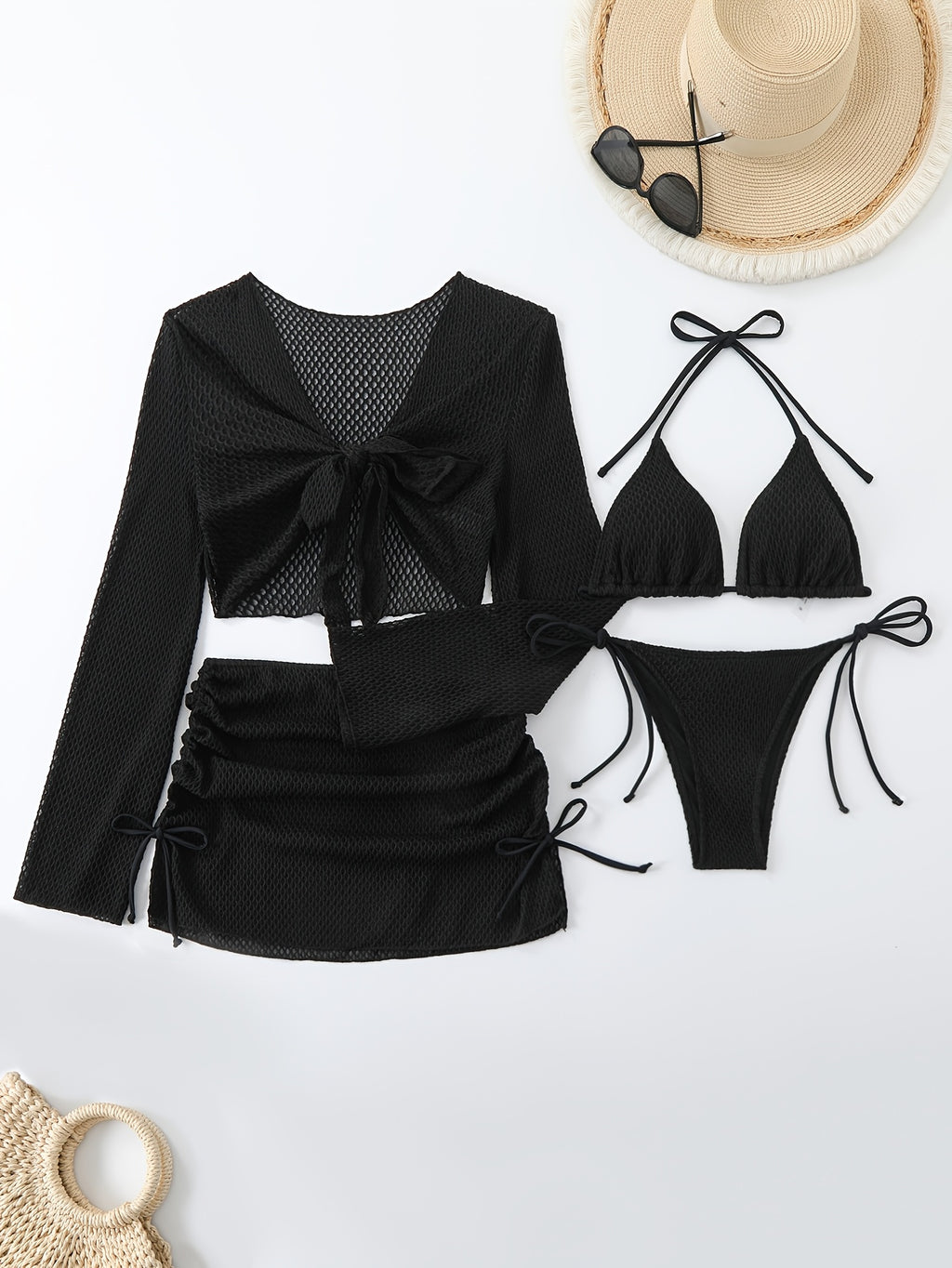 Mesh Beach Cover-Up Set by Maisonvirelle