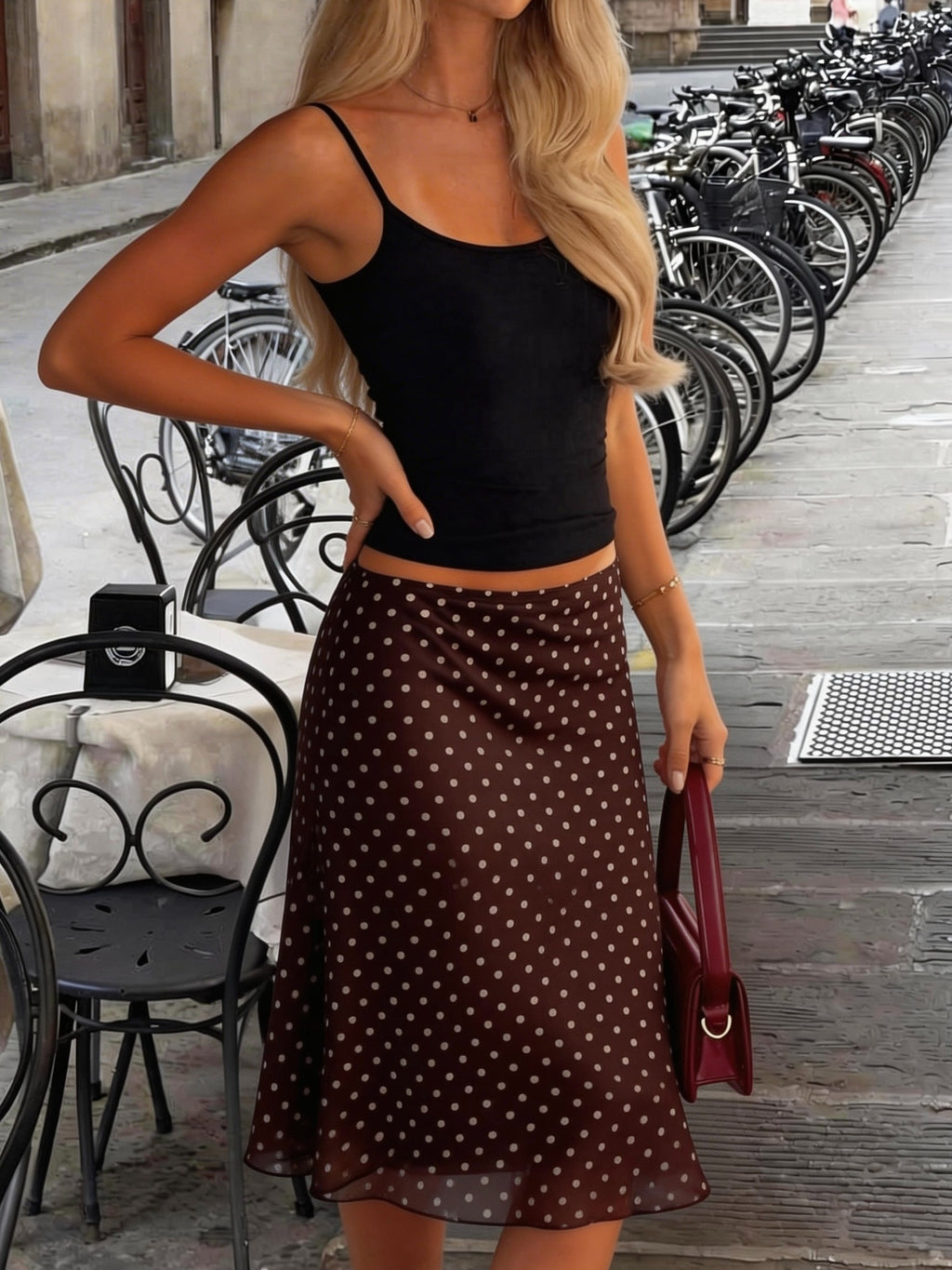 Polka Dot Mesh Skirt by Maisonvirelle
