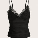 Strapless Ruffle Lace Top by Maisonvirelle